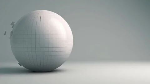 Animated 3d geometric sphere Stock Footage