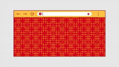 Animated 3d icon of a web browser window in Chinese style Stock Footage 296368715
