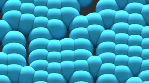 Animated 3D Light Blue Bubble Blobs Background Stock Footage 341304811