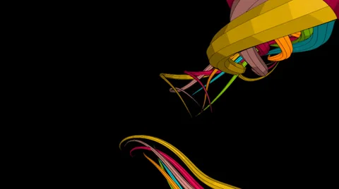 Animated 3D Lines in comic style - usefull transition for Text Stock Footage 37091327