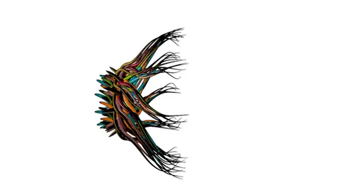 Animated 3D Lines from right to left Stock Footage 37092034