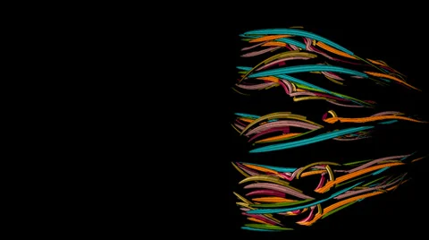 Animated 3D Lines from right to left Stock Footage 37092110