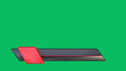 Animated 3D Lower Third Graphic Bar Popping and Sliding on Green Screen for.. Video stock 337955422