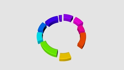 Animated 3D Pie Chart Stock Footage 70737879