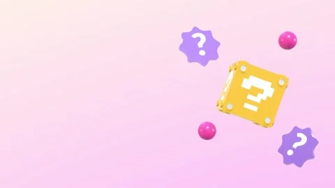 Animated 3D Question Mark With Copy Space. Problem And Solution Concept. Видео 287348594