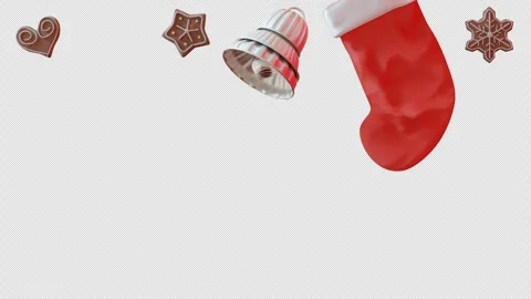 This animated 3D rendering showcases a colorful Christmas header Stock Footage 320159567