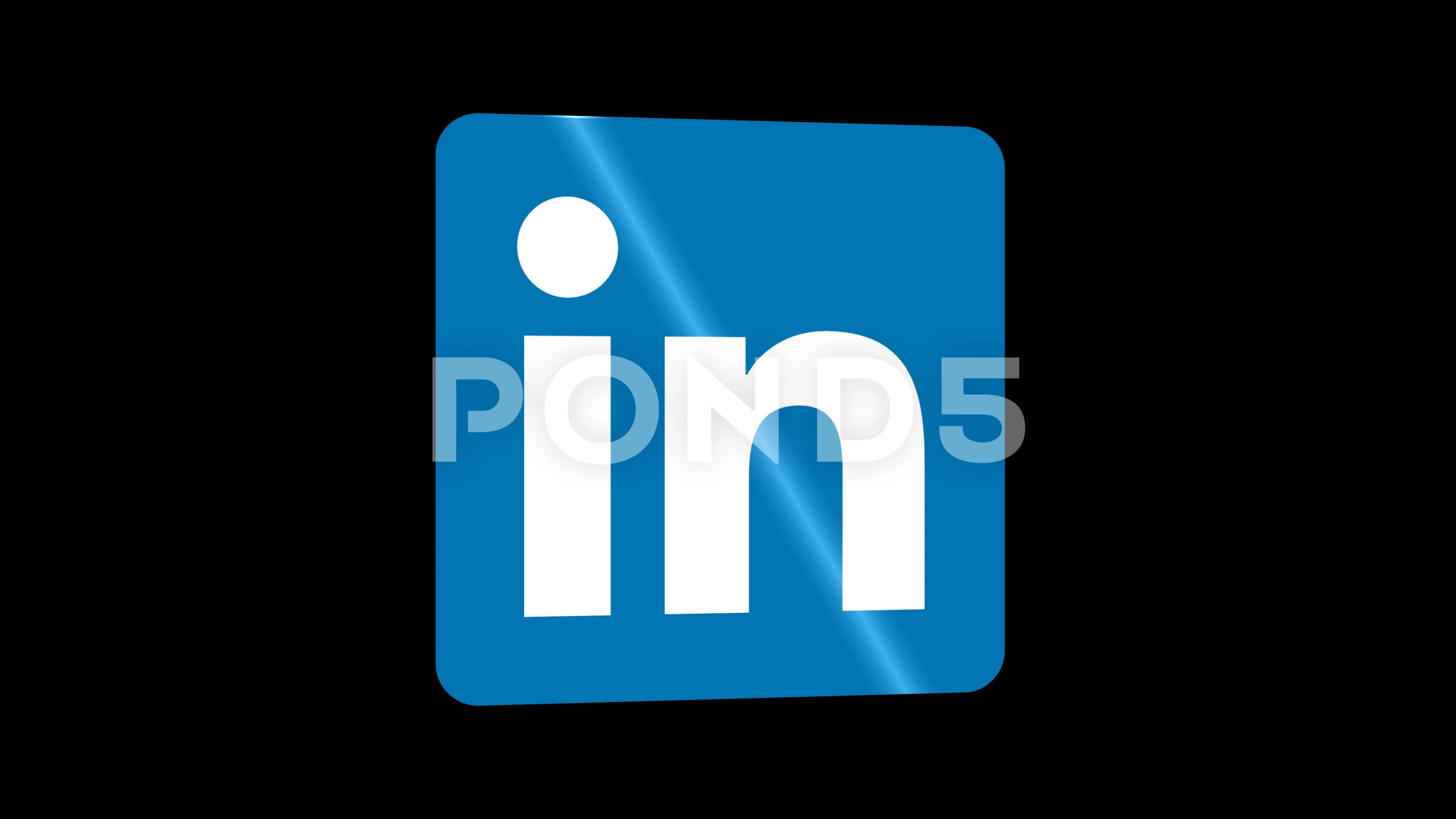 Animated 3d rotating LinkedIn logo in hi... | Stock Video | Pond5