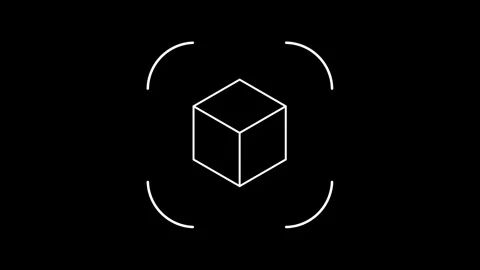 Animated 3D Scan icons in thin line style 動画素材 314337143