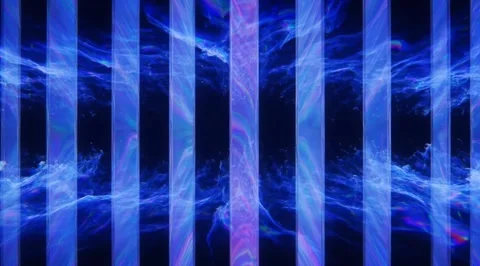 Animated 3D screen mockup cycling through colors Psychedelic iridescent holograp Stock Footage 331456078