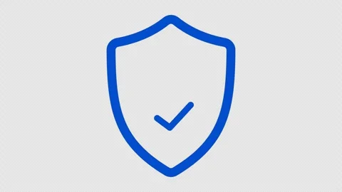 Animated 3d shield and check mark with blue color. Stock Footage 278818462