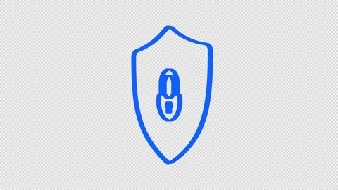 Animated 3d shield and padlock spinning around. security Protection concept. Stock Footage 278681560