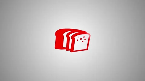 Animated 3d slices of bread for breakfast or baking advertisement, close up.. Stock Footage 346490785