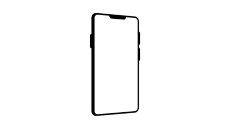 Animated 3D smartphone mockup rotating isolated on a clean white background.. 库存影片 340799185