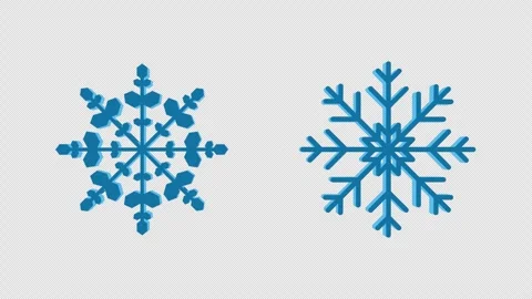 Animated 3d snowflake spinning Stock Footage 292000484