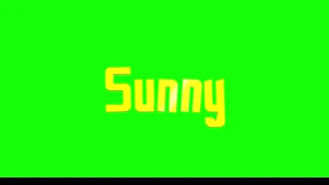 Animated 3d sunny text on green screen background Stock-Footage 338221041
