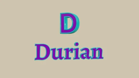 Animated 3D typography D and Durian rotating in an oscillating cycle, energ.. Video stock 318603706