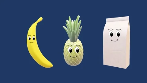 Animated 3D Video - Talking Exotic Fruits and Coffee Bag Stock Footage 270137582