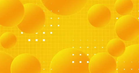 Animated 3D yellow light orange balls. 스톡 동영상 276619121