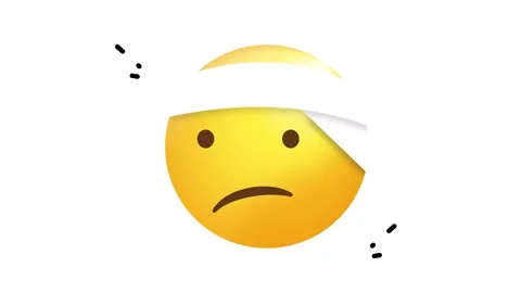 Animated 3D Yellow Smiley Face Emoji Icon with Happy Expression for Social Media Stock Footage 345930948