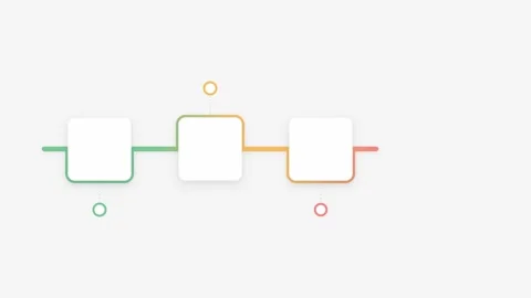 Animated 4 step infographic process timeline design. 4K Vídeo Stock 344708607