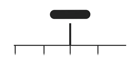 Animated 4-step rectangle infographic shape on a transparent background. Customi Stock Footage 314841051