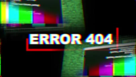 Animated 404 error message with glitch effect Stock Footage 331025051
