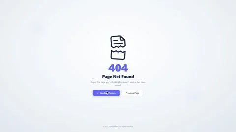 Animated 404 page not found error message on white background. 4K Stock Footage 348234559