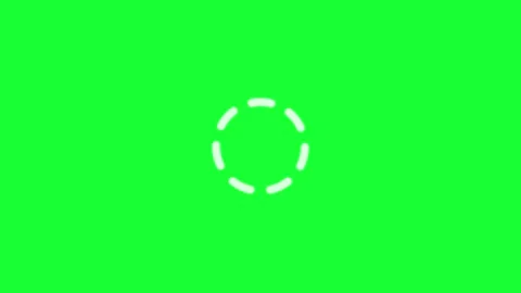 Animated 4K Circle Loading Bar – 7-Dash Seamless Spinner on Green Screen Stock Footage 310623421