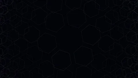 Animated 4K concentric hexagon rings forming a 3D digital tunnel Видео 339062958