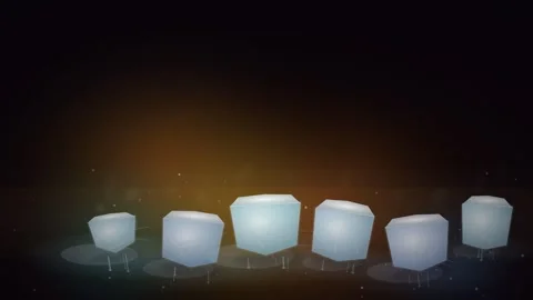 Animated 4K loop of cinematic ice cubes melting under extreme heatwave Видео 339061983