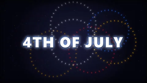Animated 4th of July Celebration Background with exsplosion firework Vídeos de archivo 335557428