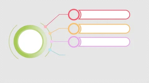 Animated 5 steps circle infographic template Stock Footage 291314213
