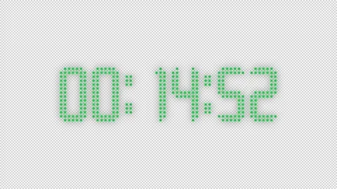 Animated 60 minute timer running from 00 to 60 minutes. Stock Footage 306476454