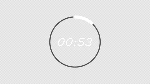 Animated 60 Second Circle Countdown Timer Motion Graphics Overlay Stock-Footage 347350134