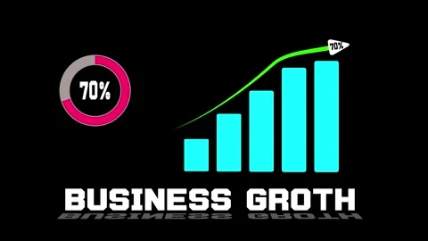 Animated 70% Donut Chart – Circular Progress Graph for Business Reports Stock Footage 310623245
