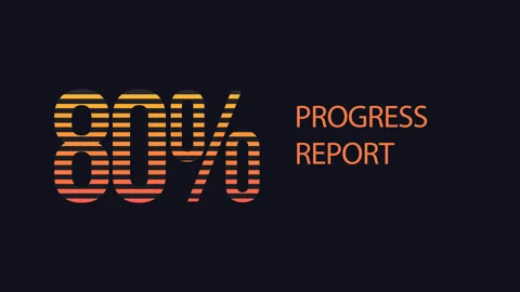 Animated 80 percent infographic elements Stock Footage 322961082