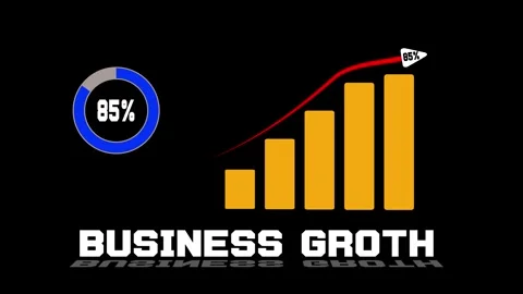 Animated 85% Donut Chart – Circular Progress Graph for Business Reports Stock Footage 310623282