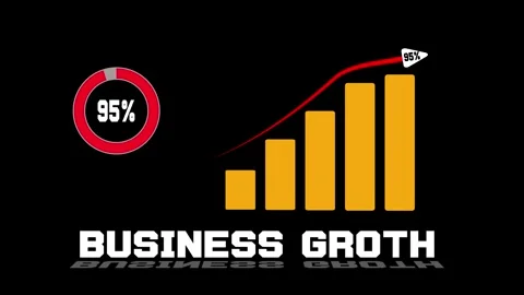 Animated 95% Donut Chart – Circular Progress Graph for Business Reports Video stock 310623349
