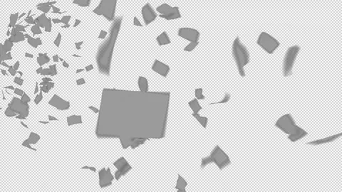 Animated A4 paper flying through space towards teh camera Video stock 336331447