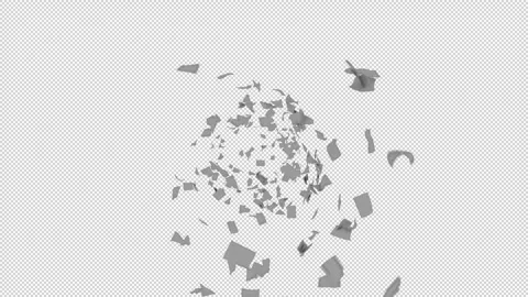 Animated A4 paper flying through space away from camera Vídeos de archivo 336331529