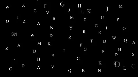 Animated ABC characters flying over background Stock Footage 121067046