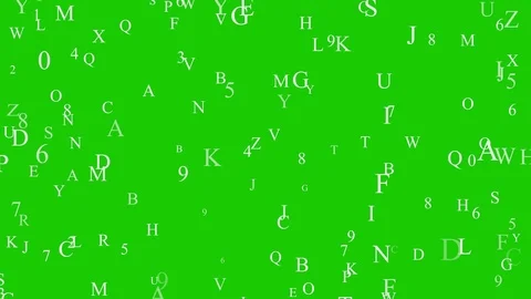 Animated ABC characters, number flying over background Stock Footage 121067420