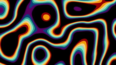Animated abstract 1980's background design in futuristic retro style with Stock Footage 340569454