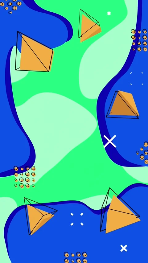 Animated abstract background with 3D pyramids. Loop. Stock Footage 247020143