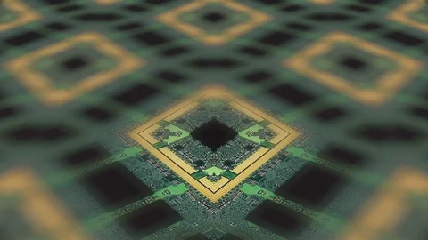Animated abstract background based on computer RAM in seamless loop. Stock Footage 115565179
