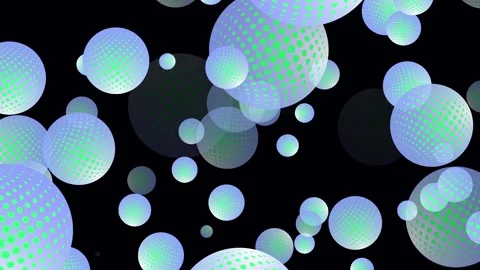 Animated abstract background with blue three-dimensional balls. 스톡 동영상 147451869