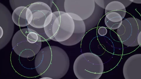 Animated abstract background with circles and bubbles 스톡 동영상 330511277
