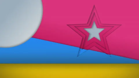 Animated abstract background colorful plastic shapes Abstract colorful blue back Stock Footage 172054754