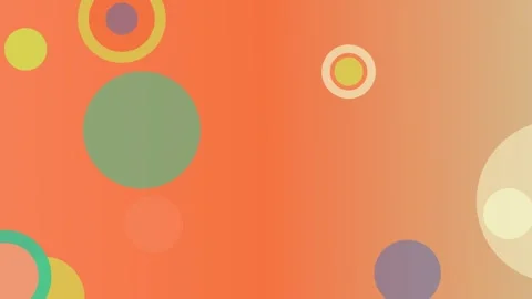Animated abstract background featuring overlapping circles in orange, coral.. Stock Footage 347960403