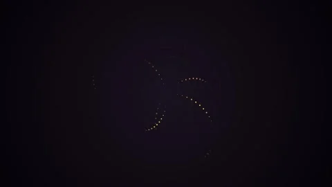 Animated Abstract Background Featuring Rotating Golden Dotted Circles Stock Footage 339925170